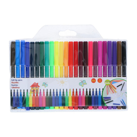 Kit 24 canetas de feltro topwrite kids