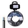 Rolo de cabo tubular vv-k06/1kv 2 x 1,50 mm, preto, 10 m
