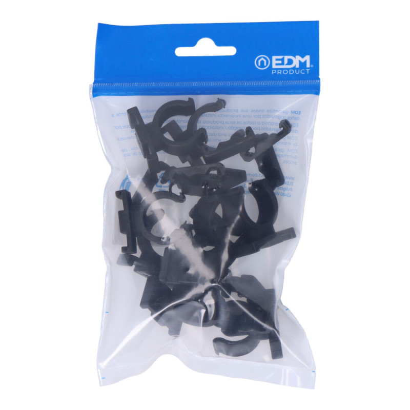 Pack 10 abraçadeiras m-20 nylon preta para ferroplast edm