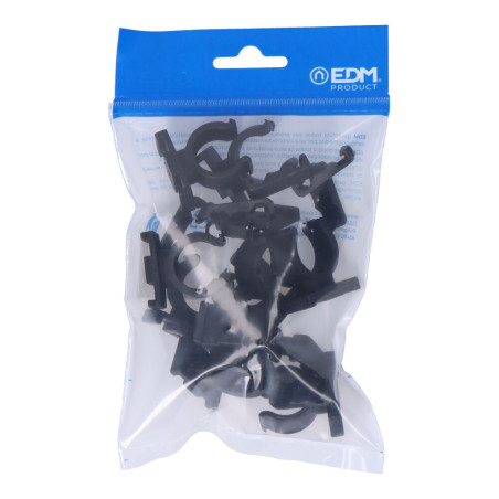 Pack 10 abraçadeiras m-20 nylon preta para ferroplast edm