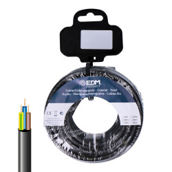 Rolo de cabo elétrico vv-k06/1kv 3 g 2,50 mm preto, 10m