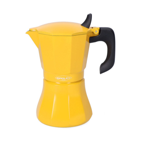 Cafeteira de alumínio de 9 chávenas mod: "petra" cor mostarda