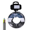Rolo de cabo elétrico vv-k06/1kv 4 g 2,50 mm preto, 5m