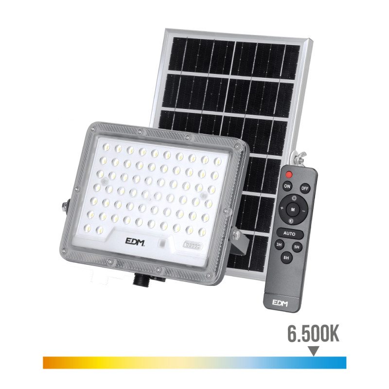 Projetor solar slim 50w 600lm 6.500k