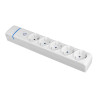 Extensão com 5 tomadas 2p+t, 16a 250v com interruptor luminoso