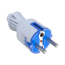 Ficha 2p+t, 16a 250v elastómero branco 706ckb solera