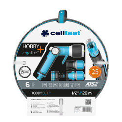 Kit mangueira para rega hobby ats2 de 12,5mmx20m com conectores e pistola cellfast