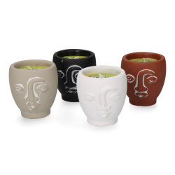 Vela de citronela terracota caras" cores sortidas"