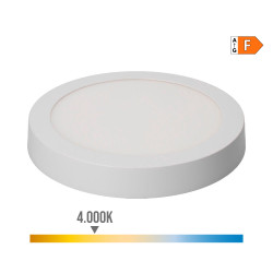 Downlight led de superfície redonda branco 20 w 1500 lm 4000 k luz do dia ø 22 x 3 cm