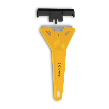 Raspador para vidro 14,5cm. lâmina de 60mm. 3 claveles