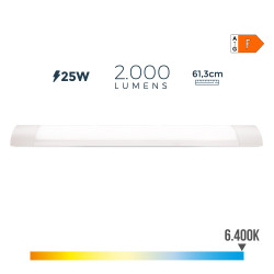 Armadura eletrónica led 25 w 6500 k luz fria 2000 lm 61,3 x 3 x 12 cm
