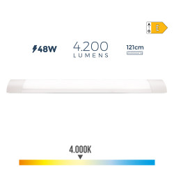 Armadura eletrónica led 48w 4000k luz dia 4200lm 121,3x3,1x12cm edm