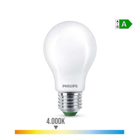 Lâmpada ultra efficient led classic 5,2w 1095im e27 4000k, ø6x10,4cm, philips