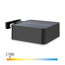 Aplique solar quadrado, ip 44 1,5w, 200im 2700k, luz quente, medidas: 10,5x4,6x13,6cm. philips