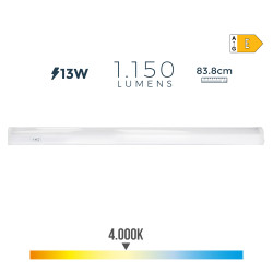 Armadura eletrónica led 13w 1150lm 4000k luz dia 83.8x2.2x3.6cm edm