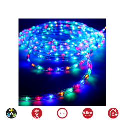 Tubo flexiled 36 leds/m multicor, 2 vias multifunções ip44 48m