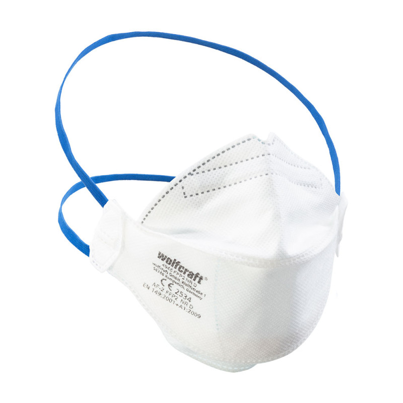 Pack 2 máscaras de proteção respiratória ffp2 nr d 4945000 wolfcraft