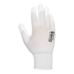 Luva keep safe pe com palma pu, branco tamanho 9