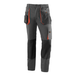 Calças top range" cinzento/preto/laranja. tamanho xxl