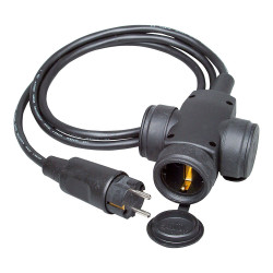 Prolongador aéreo bipolar triplo h07rn-f 3g1,5mm com ficha, 1,5m. kopp