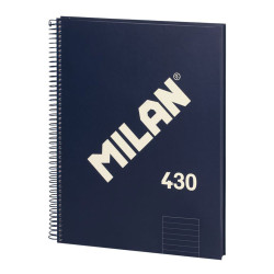 Caderno pautado a4 (7mm) azul-marinho. com espiral.