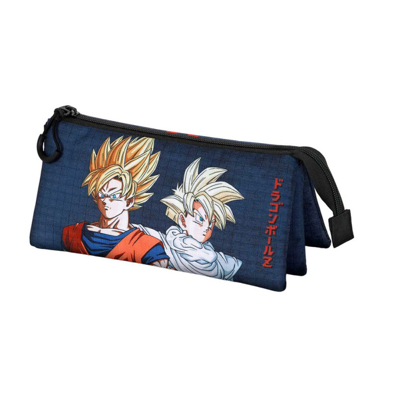 Estojo com 3 bolsos dragon ball. 1 l