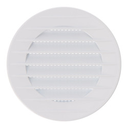 Grelha de ventilação redonda com inserção, abs, com suspeito ø70mm branco