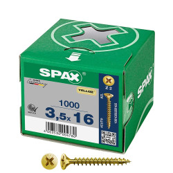 Caixa 1000 unidades. parafuso de cabeça plana universal yellox 3,5x16mm z2