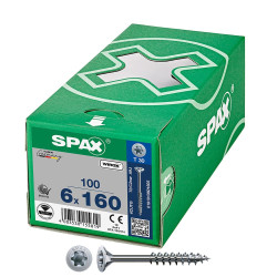 Caixa 100 unidades. parafuso de cabeça plana universal wirox 6x160mm t30