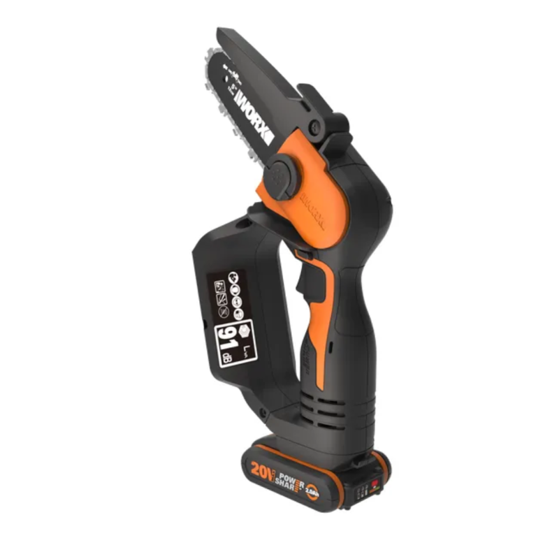 WORX Mini Motoserra Podadora 12 cm 20V 1 Bateria 2.0A