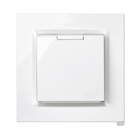Plug monobloco 2p+t tipo f branco
