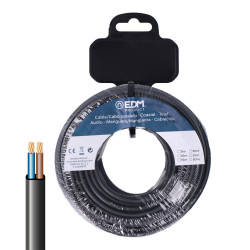 Rolo de cabo paralelo h03vv-f 2 x 0,75 mm preto, 15m