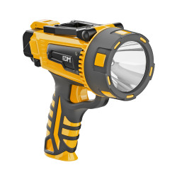 Luz portátil led com bateria 10w 1000/400lm/flash/sos 2x2200mah