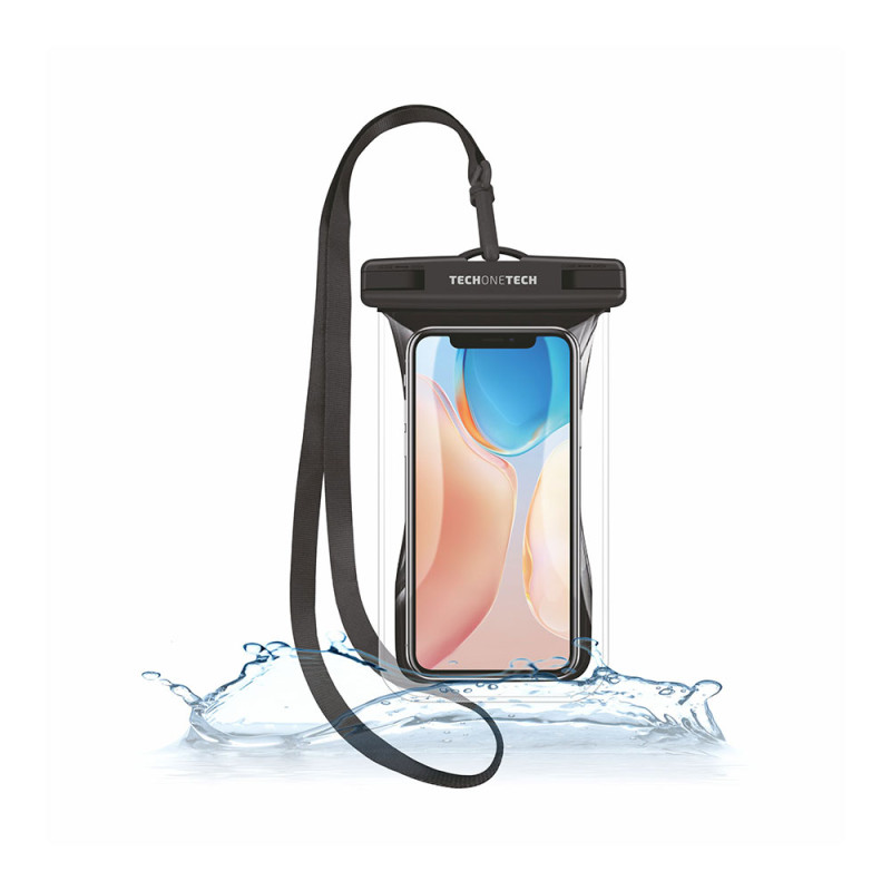 Estojo flutuante impermeável tpu ipx8 preto