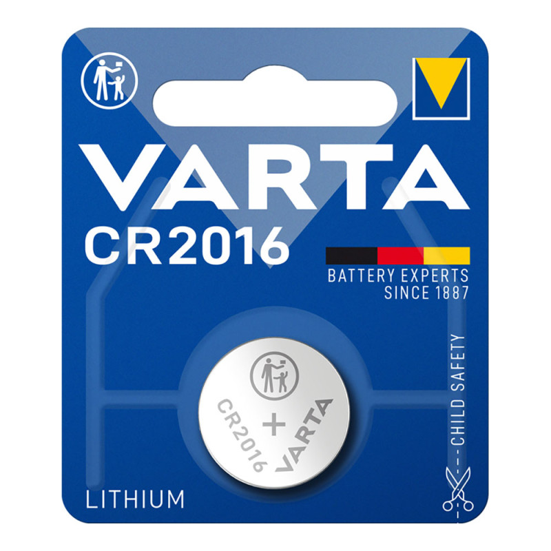 Micro pilha botão lítio varta cr2016 3v (blíster 1 unid.) ø20,0x1,6mm