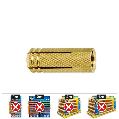 Caixa 50 unidades taco latino n me m8 ø10x30 mm