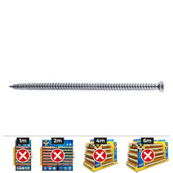 Caixa 100 unidades. parafuso de estrutura fbs 7.5-92 encerrado, zinco