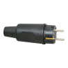 Ficha de borracha t/tl 4,8mm ip44 16a preto. kopp