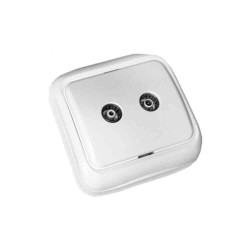 Tomada tv e radio superfície "serie spa" 77 x 77 x 30 mm