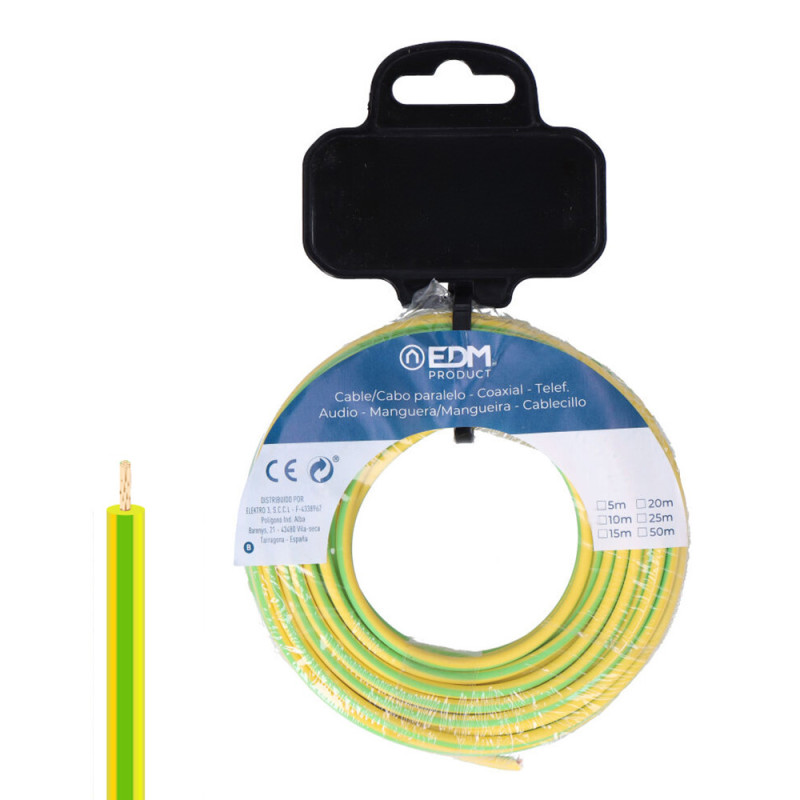 Cabo h07z1-k 6 mm bicolor 5 m