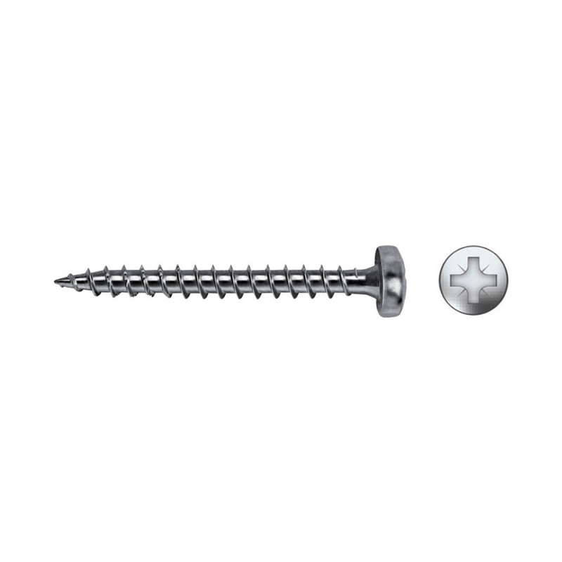 Caixa 500 unidades parafuso madeira velox b rosca completa pilled imprint pz2 ø4,5 x 35 mm zinco