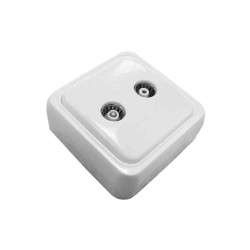 Tomada tv e radio superfície "serie onsen"