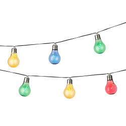 Guirlanda solar com lâmpadas coloridas, 2 funções, 4,5 m