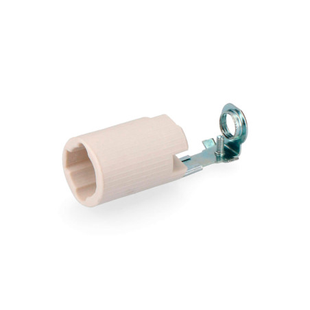 Casquilho vela curta porcelana e14 solera 479-j