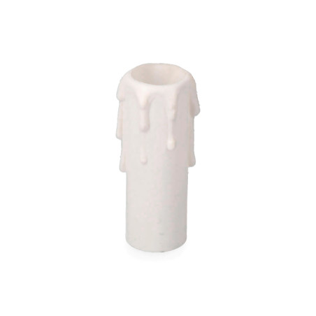Vela média para casquilho e14 branco solera 854