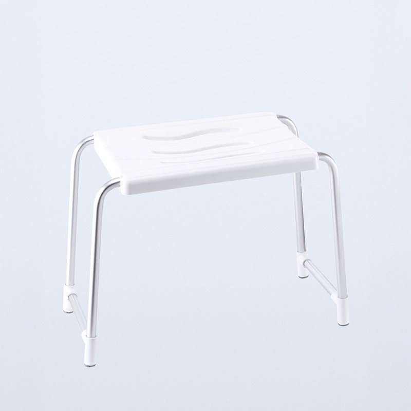 Banco de casa de banho, branco, 50 x 24 cm