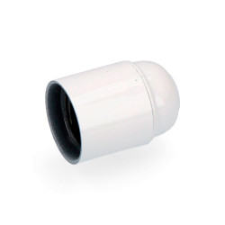 Casquilho baquelite reforçado e27 branco (retractilado)