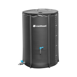 Depósito de colheita de água pluvial dobrável, capacidade 250 l. ø 60 x 90 cm