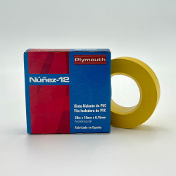 Fita isolante de pvc amarela de alta aderência 19 mm x 0,15 mm x 20 m
