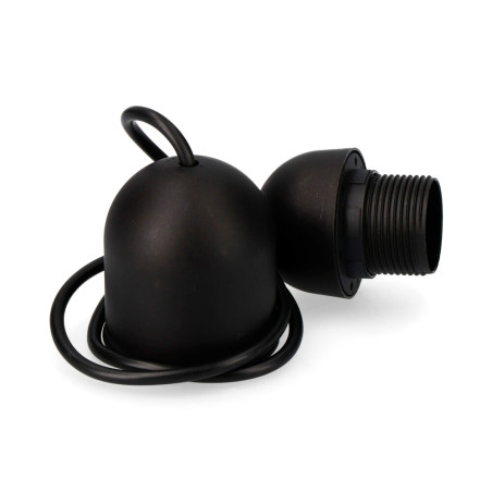 Conjunto suspensão negro e27 comprimentodo cabo 80cm